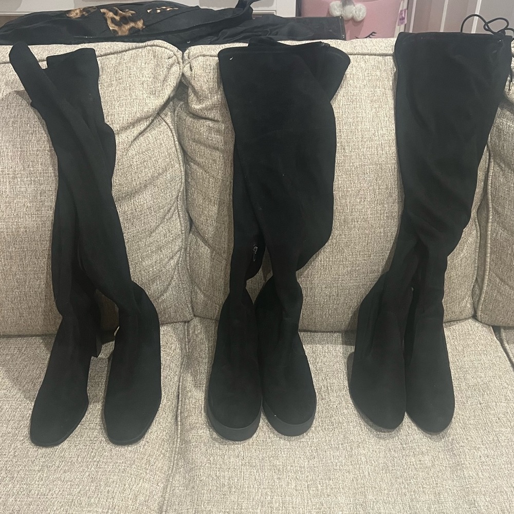 3 pair knee high black boot bundle - Picture 1 of 13